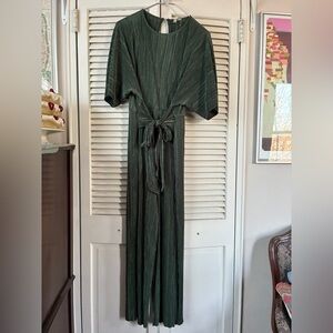 ASOS Olive Pleated Jumpsuit